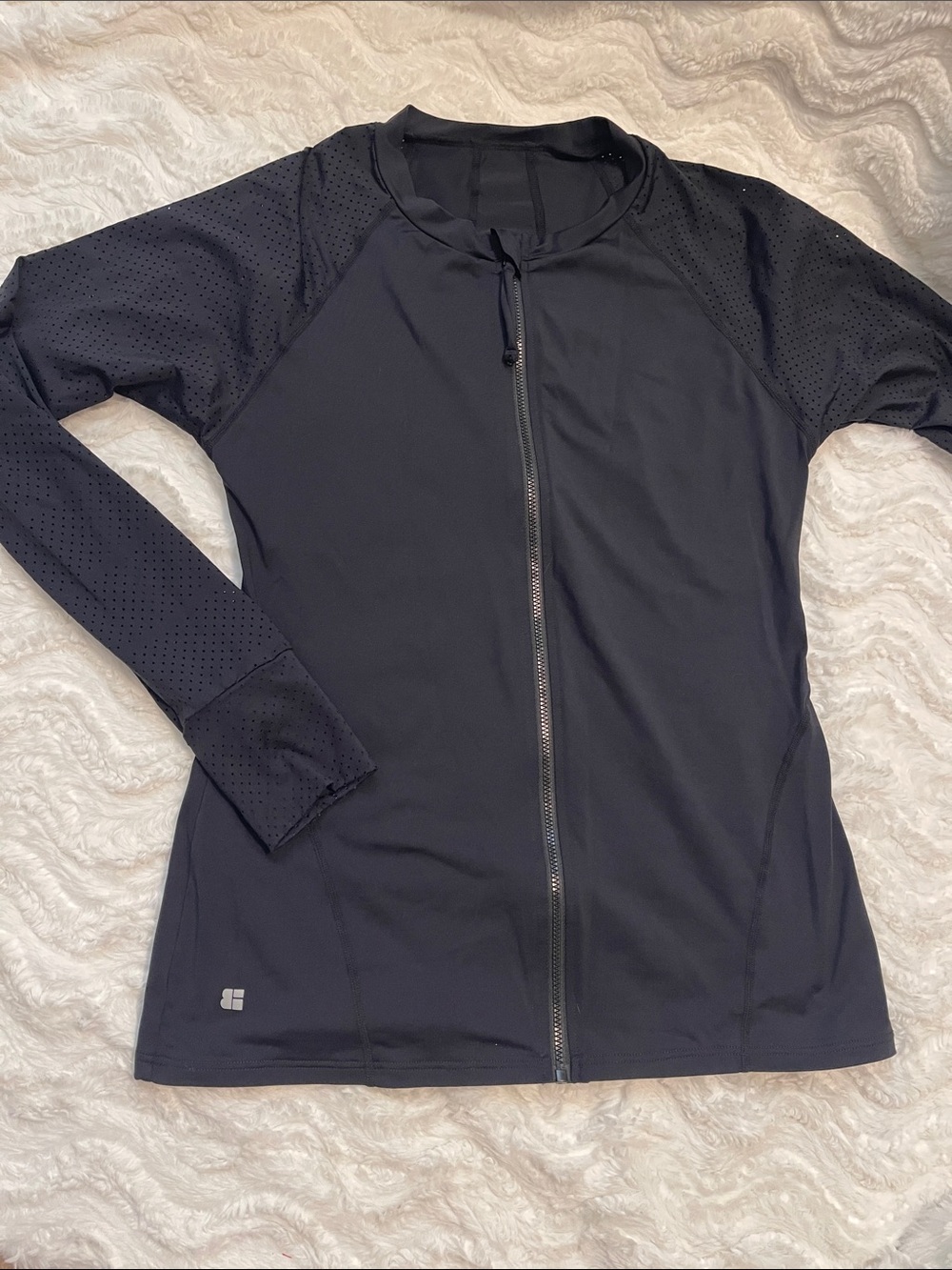 Beach House Rashguard Black Zip-Front